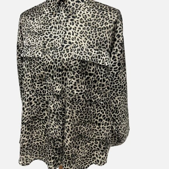 Zara Women’s Leopard Print Blouse, Size MEDIUM NEW WITH TAG! - Picture 4 of 7
